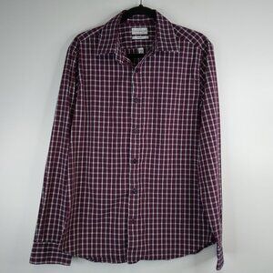 Lucky Brand Men's Tailored Fit Long Sleeve Plaid Button Down Shirt Size M